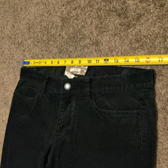 J. CREW Matchstick Women's Size 30 S Black Corduroy Mid Rise Jeans 33 x 30 - Picture 6 of 8